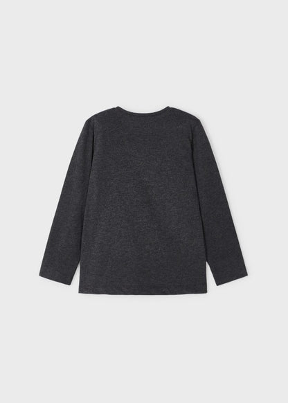 Playera estampada Better Cotton niña  Ref. 13-04015-059 Plomo Vig