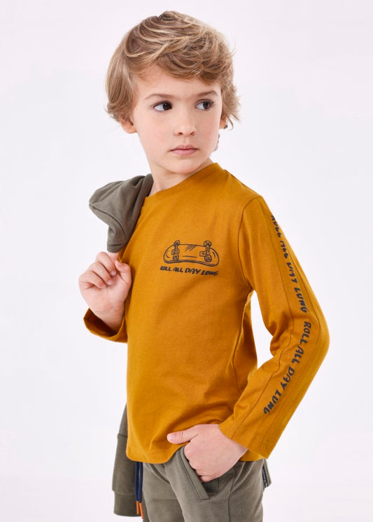 Playera estampada relieve Better Cotton niño MAYORAL Ref. 13-04032-022 Ocre