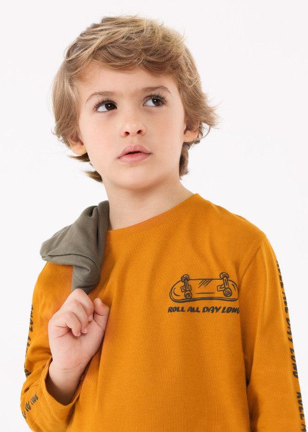 Playera estampada relieve Better Cotton niño MAYORAL Ref. 13-04032-022 Ocre