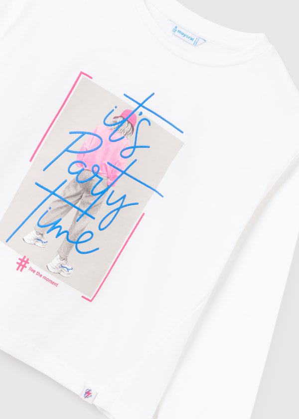 Camiseta m/l fotografica MAYORAL Ref. 13/7057/86 Crudo