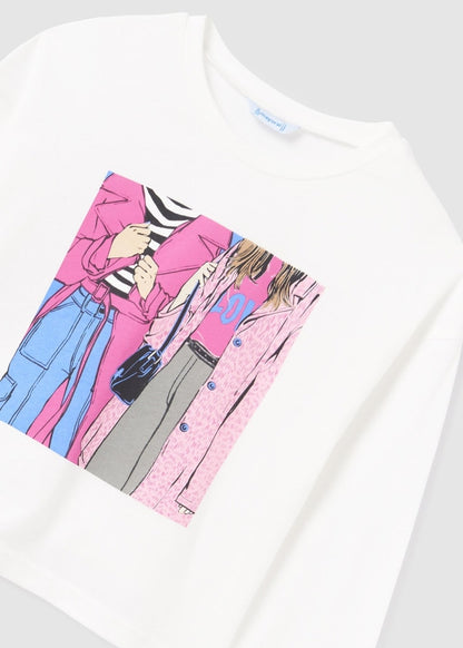 Camiseta m/l grafica MAYORAL Ref. 13/7056/21 Crudo