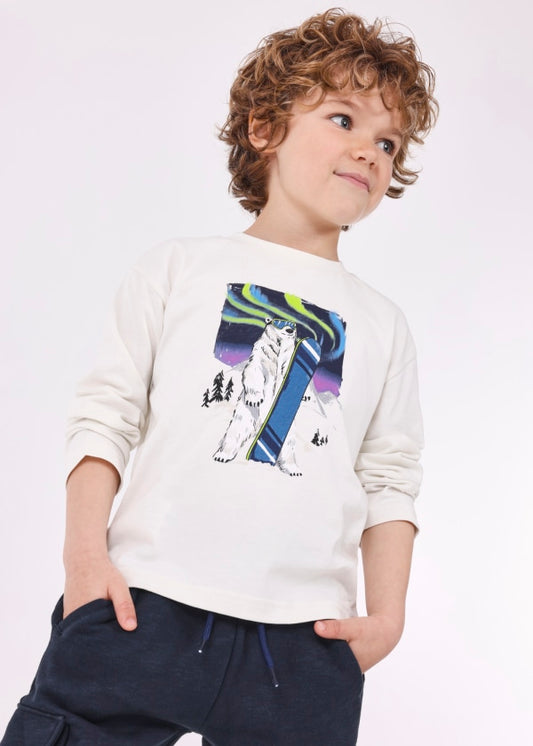 Playera hombro caído Better Cotton niño MAYORAL Ref. 13-04038-044 Glaciar