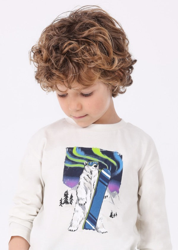 Playera hombro caído Better Cotton niño MAYORAL Ref. 13-04038-044 Glaciar