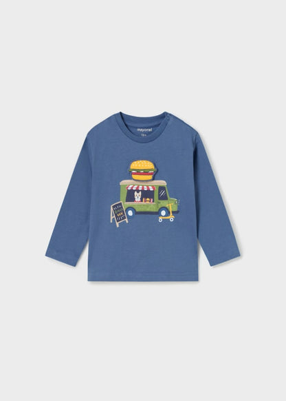 Camiseta m/l play "foodtruck" MAYORAL Ref. 13/2024/25 Lago