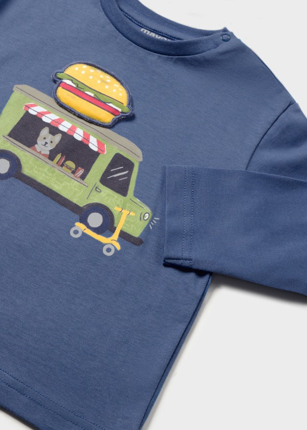 Camiseta m/l play "foodtruck" MAYORAL Ref. 13/2024/25 Lago