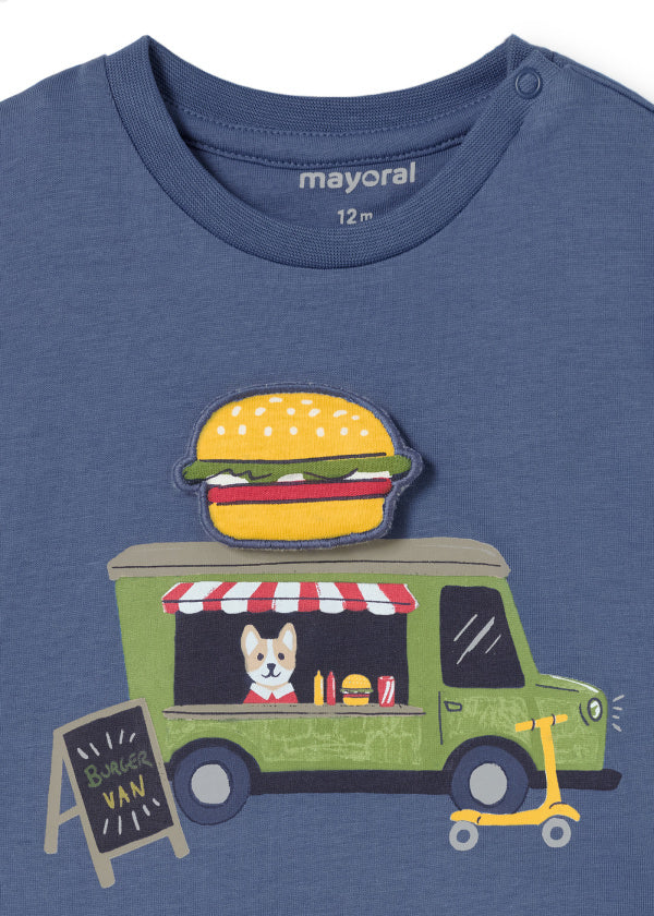 Camiseta m/l play "foodtruck" MAYORAL Ref. 13/2024/25 Lago