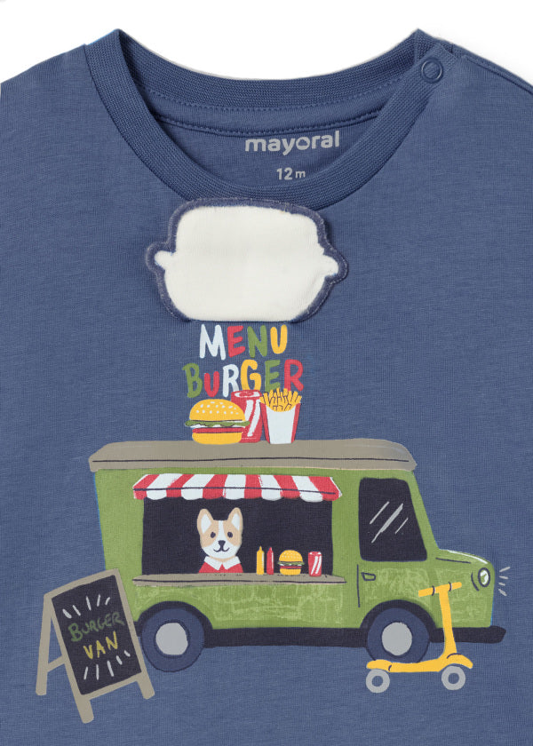 Camiseta m/l play "foodtruck" MAYORAL Ref. 13/2024/25 Lago