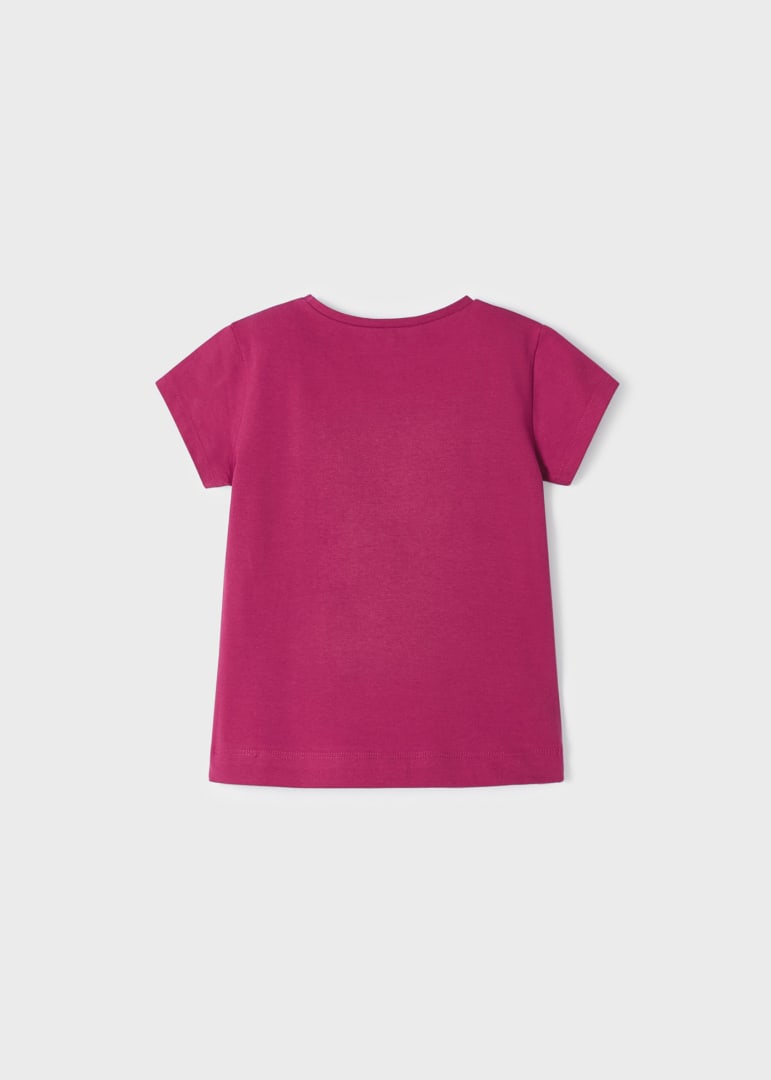 Playera manga corta de algodón sostenible para niña Art. 23-00174-056 Hibiscus