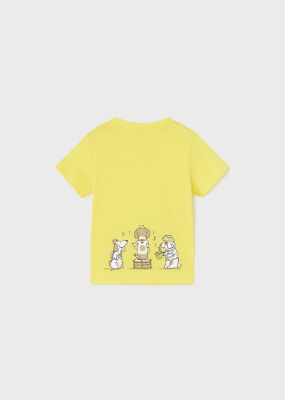 Playera manga corta estampada de algodón sostenible para bebé Sku 1017 Color 29 Limon