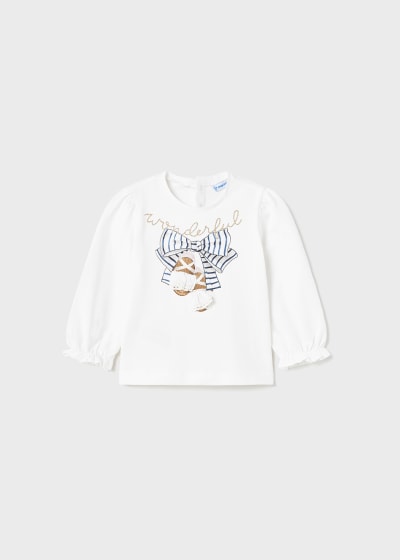 Camiseta ML Sku 1015 Color 17 Blanco