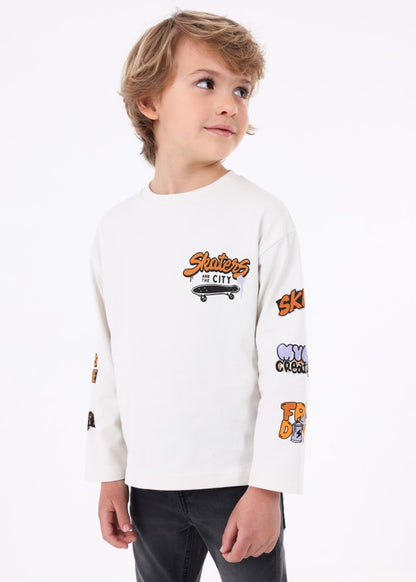 Playera mangas estampadas Better Cotton niño MAYORAL  Ref. 13-04033-027 Glaciar