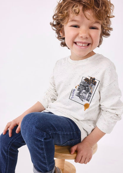 Playera punto neps Better Cotton niño Mayoral  Ref. 13-04035-029 Glaciar