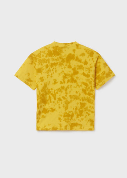 Playera skater fit con estampado tie dye de algodón para chico Art. 23-06087-066 Banana