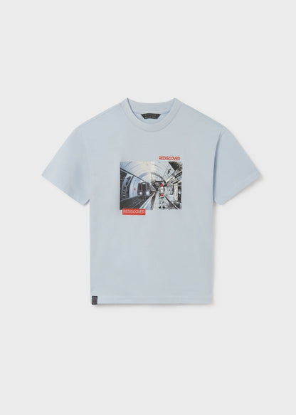 Playera skater fit de algodón sostenible para chico Art. 23-06081-010 Ola
