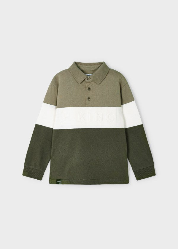 Polo color block Better Cotton niño MAYORAL Ref. 13-04104-048 Eneldo