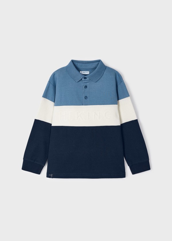 Polo color block Better Cotton niño NAYORAK Ref. 13-04104-047Stone Blue