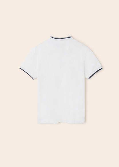 Polo con cuello mao de algodón para chico Art. 23-06103-035 Blanco