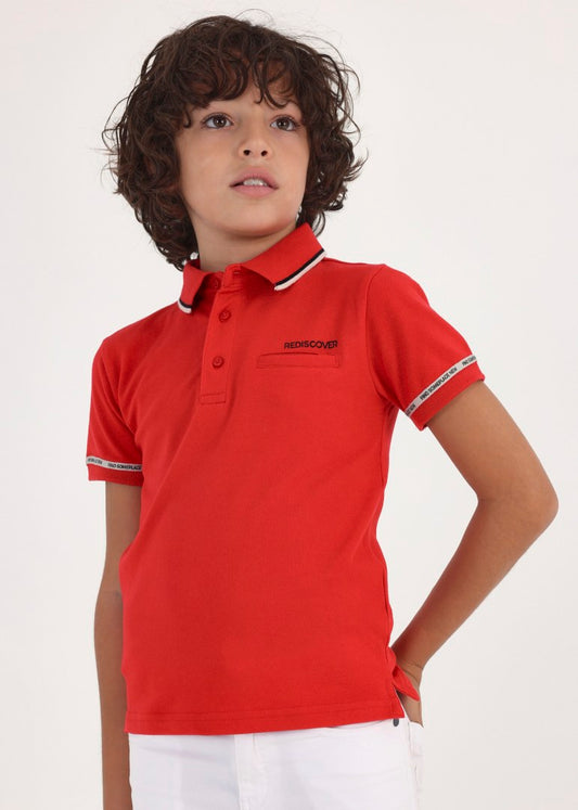 Camiseta Polo de algodón para chico NUKUTAVAKE Ref. 23/6102/30 Rojo