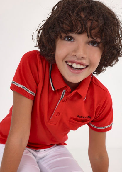 Camiseta Polo de algodón para chico NUKUTAVAKE Ref. 23/6102/30 Rojo