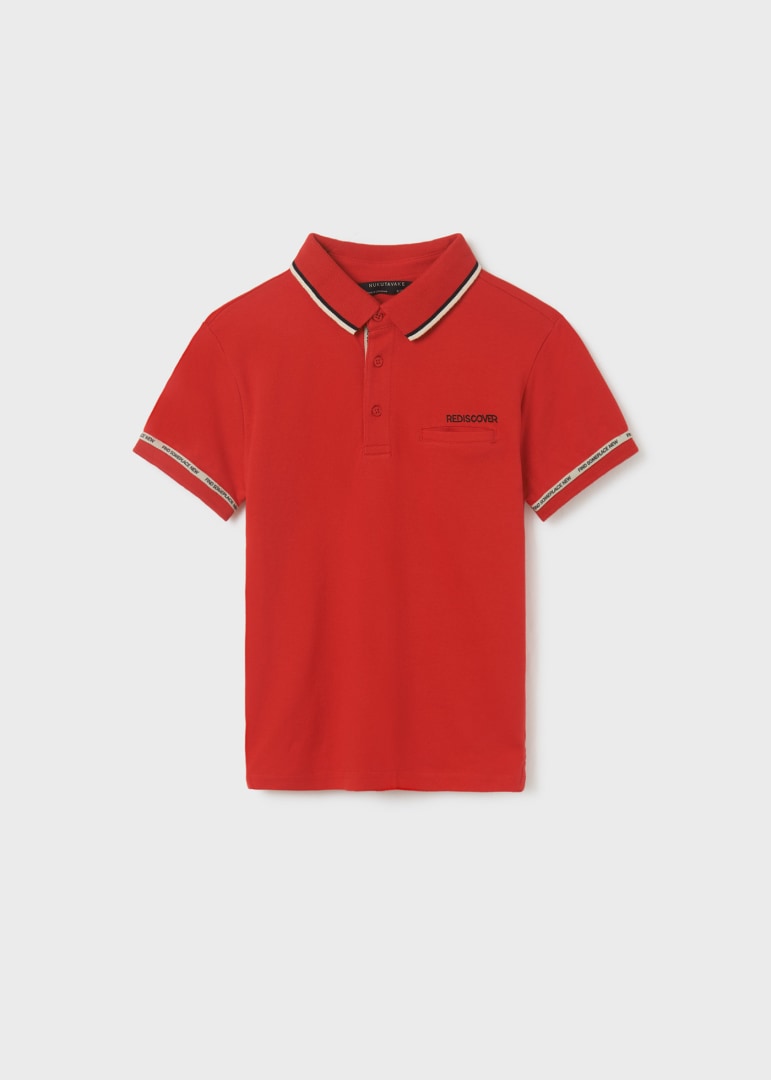Camiseta Polo de algodón para chico NUKUTAVAKE Ref. 23/6102/30 Rojo