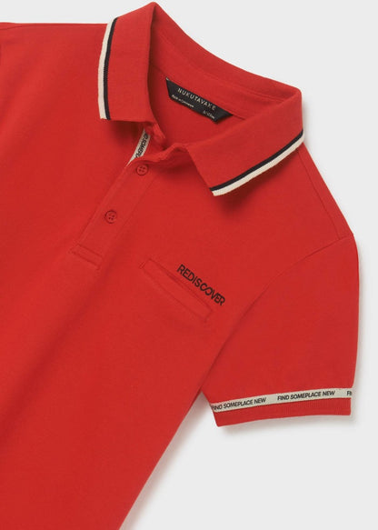 Camiseta Polo de algodón para chico NUKUTAVAKE Ref. 23/6102/30 Rojo