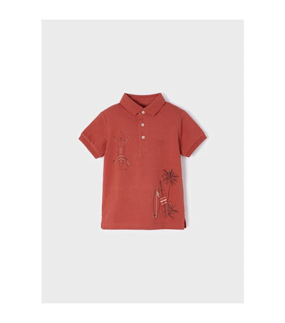 Camisa Polo Print Pocisionado Sku 3109 Color 25 Terracota