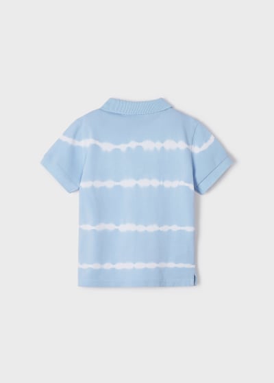 Polo de manga corta tie dye en algodón para niño Sku 3156 Color Ola