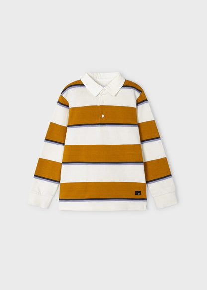 Polo rayas Better Cotton niño MAYORAL  Ref. 13-04102-038 38 Ocre