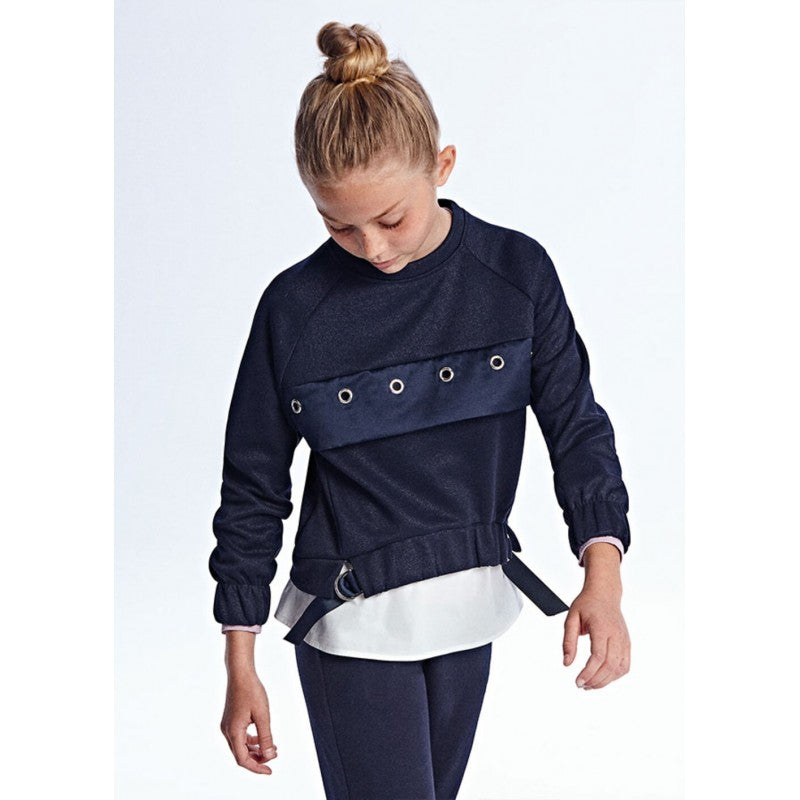 Pullover Faldon Popeli SKU 7424 Color Marino