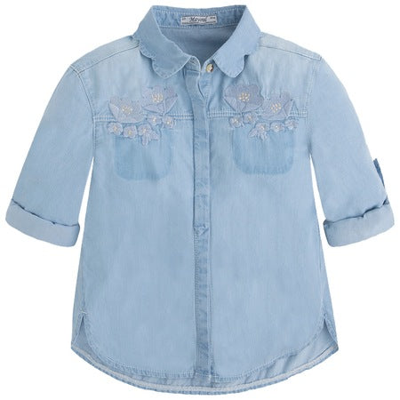 Camisa mezclilla para niña MAYORAL Ref. 3175/5 Tejano