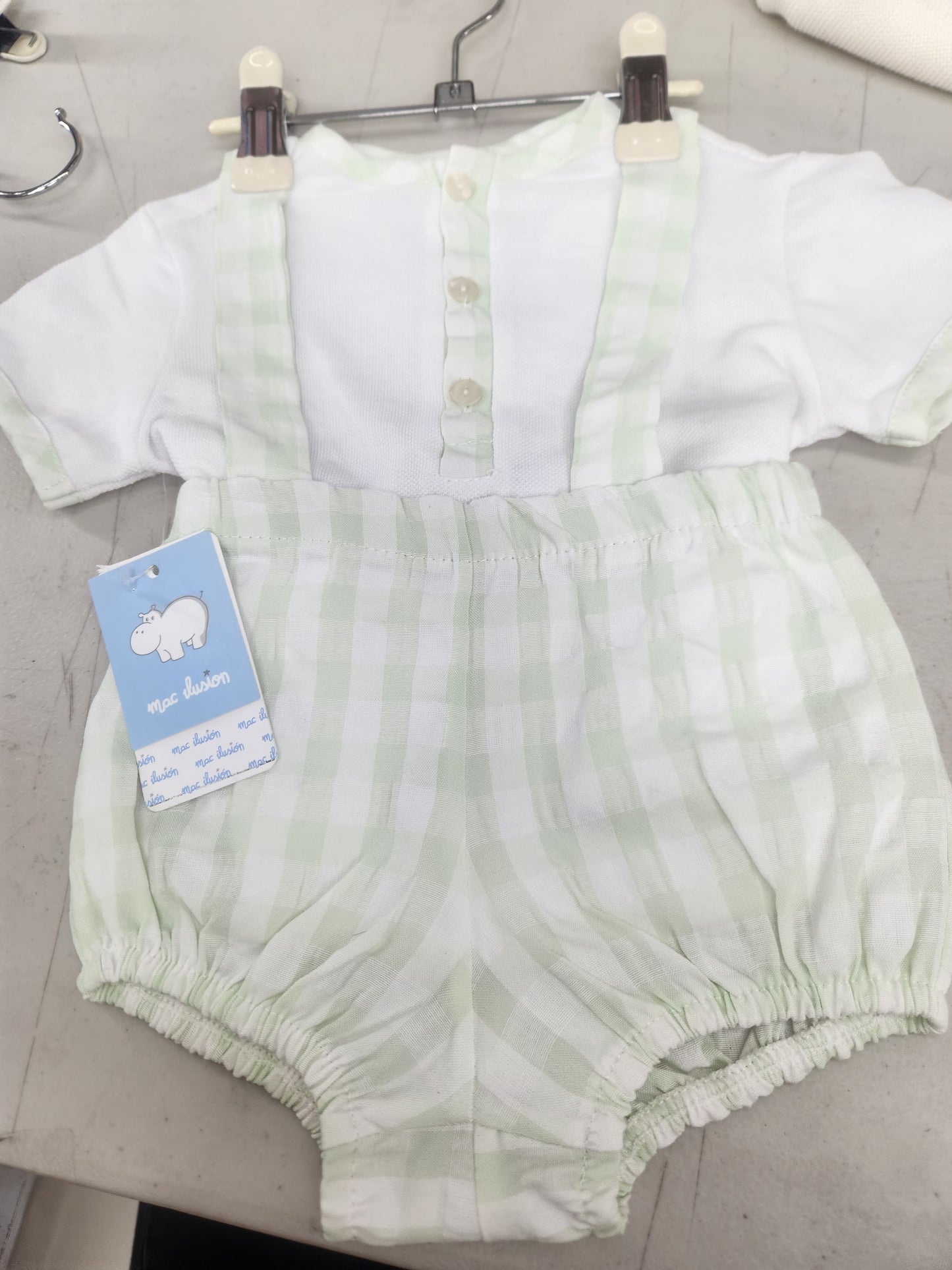 9342 conjunto 2pzas (camisa y pelele con tirantes) Macilusion