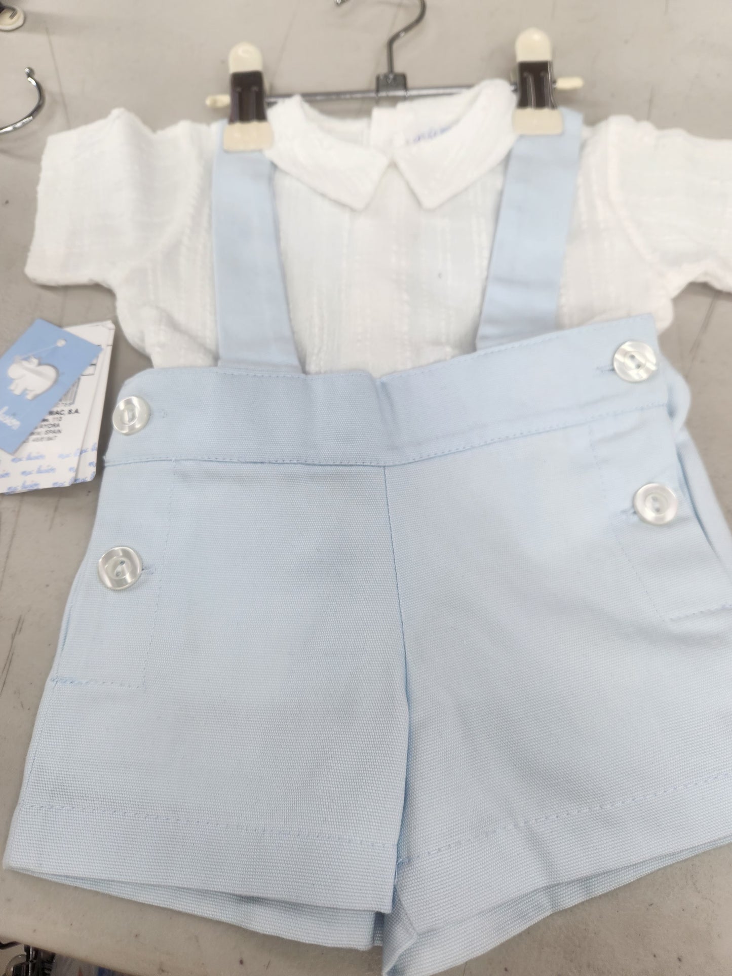 9351 conjunto 2pzas (camisa y pelele con tirantes) Macilusion