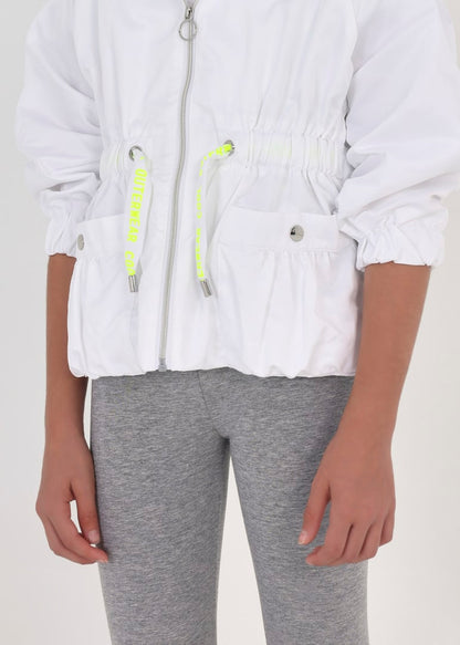 Rompevientos con capucha para chica MAYORAL Ref. 23/6438/76 Blanco