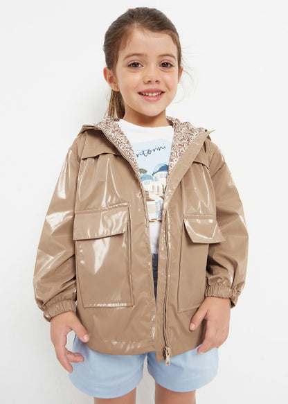 Rompevientos con cremallera y capucha para niña Art. 23-03445-052 Camel