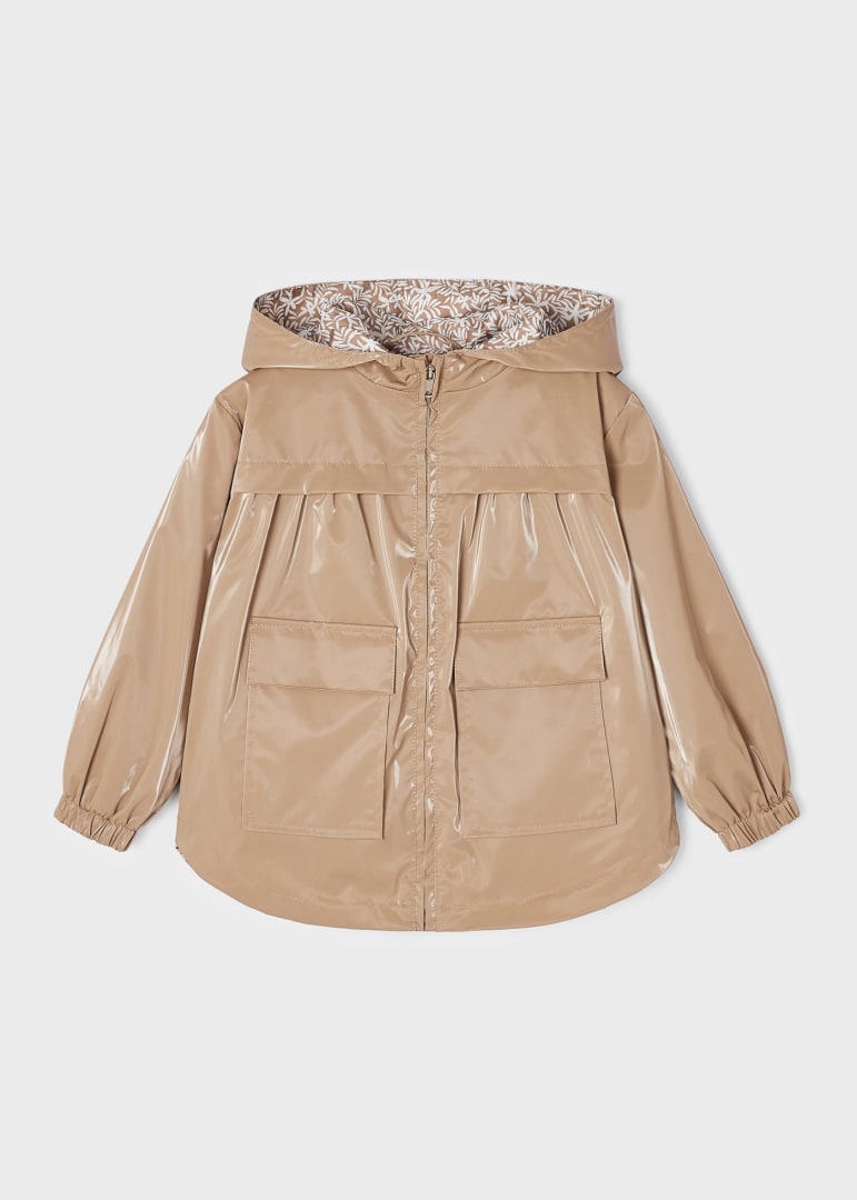 Rompevientos con cremallera y capucha para niña Art. 23-03445-052 Camel