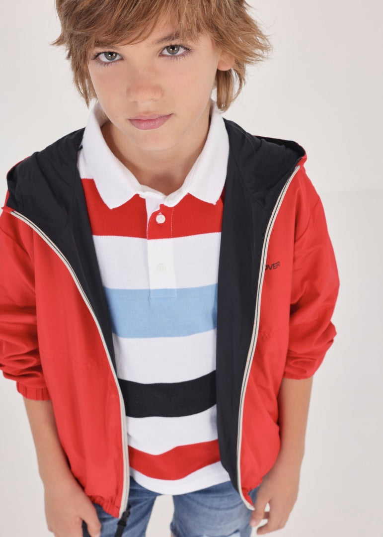 Rompevientos reversible con capucha para chico Art. 23-06454-058 Rojo