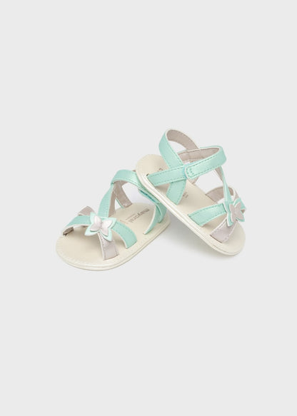 Sandalia estampada con cierre de velcro para recién nacido Art. 23-09635-015 Aqua