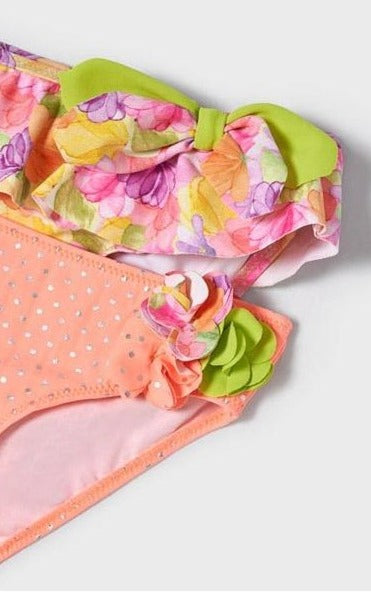 Set de dos braguitas de baño para niña MAYORAL Ref. 3669/85 Coral Fluo
