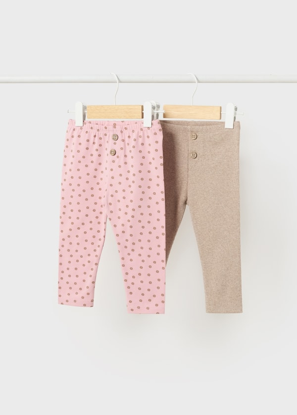 Set 2 leggings Better Cotton bebé Ref. 13-02762-070 Rosado