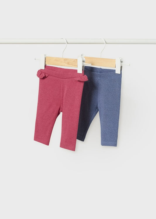 Set 2 leggings Better Cotton recién nacido Ref. 13-02755-011 Marsala vi