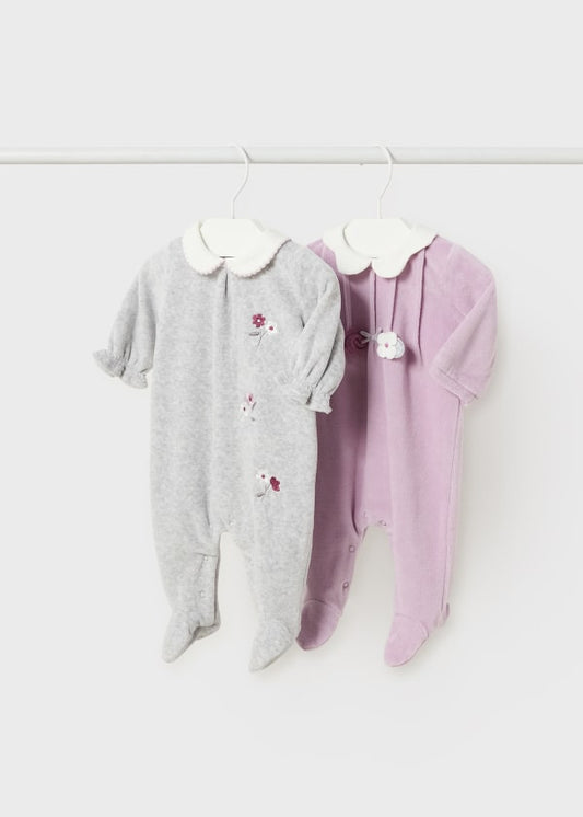 Pijama tundosado Better Cotton recién nacido Ref. 13-02739- 87 Violet