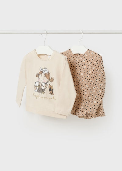 Set 2 playeras Better Cotton bebé Ref. 13-02011-095 Camel