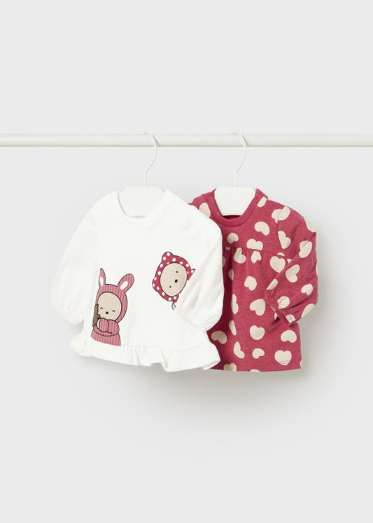 Set 2 playeras Better Cotton recién nacido Ref. 13-02002-059  Marsala vi