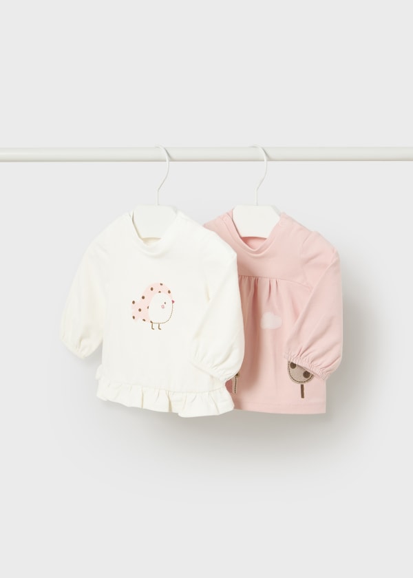 Set 2 playeras Better Cotton recién nacido Ref. 13-02002-060 Rosa Baby