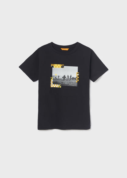 Set 2 playeras de algodón sostenible para chico Art. 23-06083-049 Negro-Curry