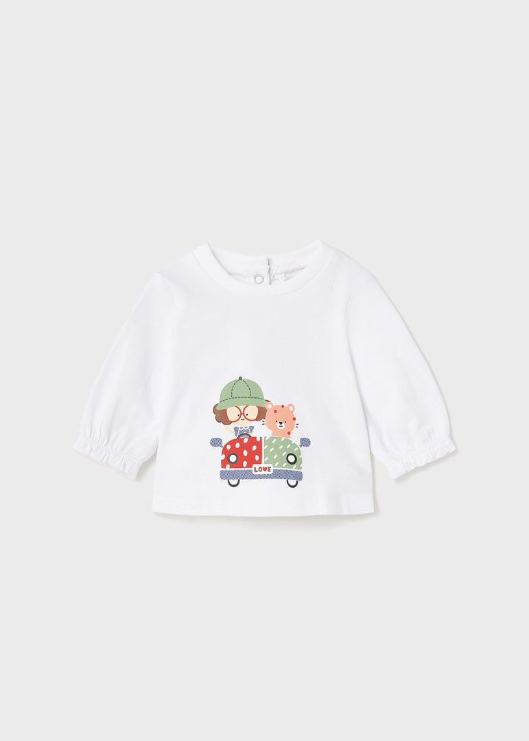 Set 2 playeras de algodón sostenible para recién nacido niña MAYORAL Ref. 23/1098/23 Apricot