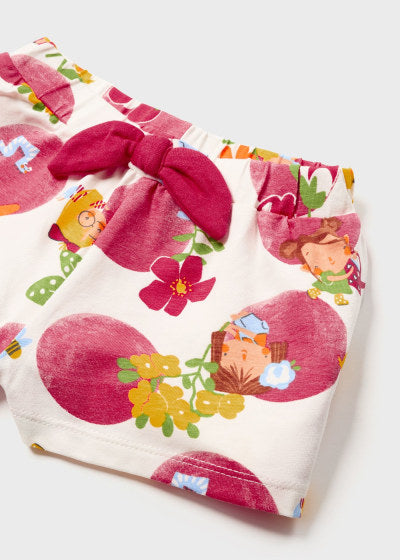 Set 2 shorts de algodón sostenible para bebé Sku 1273 Color Sandia