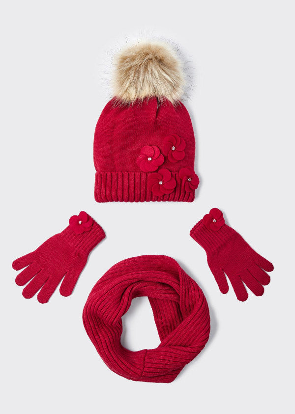 Set 3 piezas tricot niña Mayoral Ref. 13-10597-010 Rojo