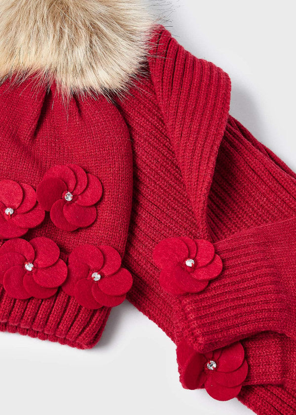 Set 3 piezas tricot niña Mayoral Ref. 13-10597-010 Rojo