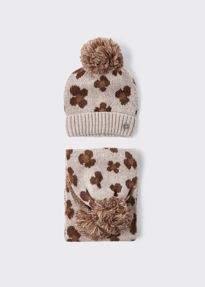 Set bufanda y gorro jacquard niña Ref. 13-10596-042 42 Bronce